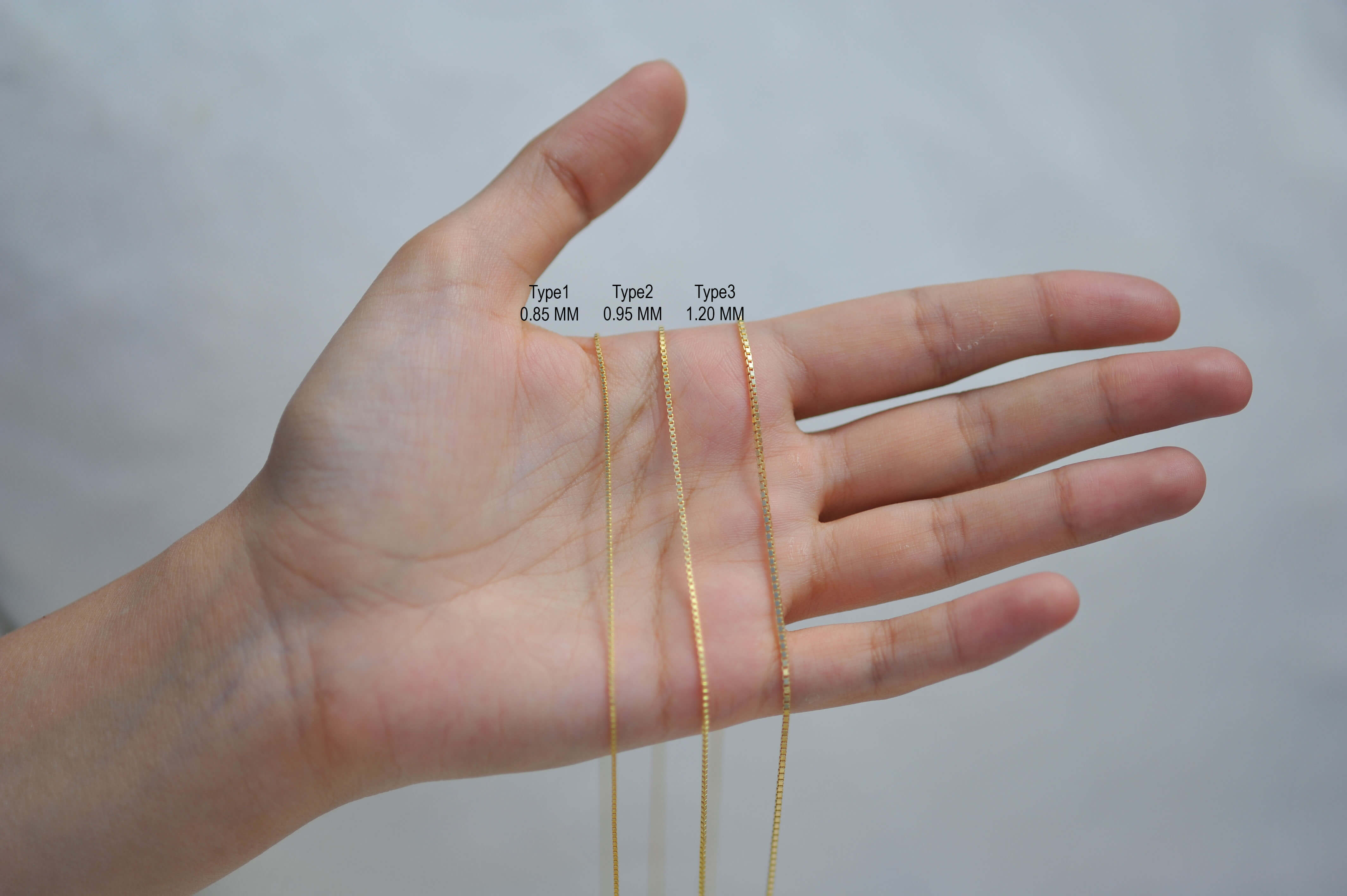 14k Gold Box Chain Necklace